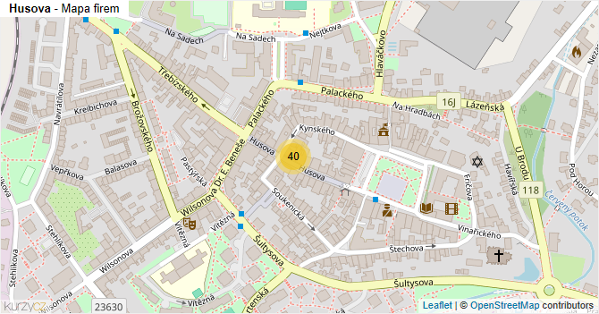 Husova - mapa firem