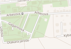 Jana Želivského v obci Slaný - mapa ulice