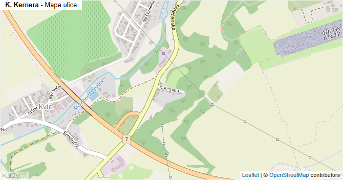 K. Kernera - mapa ulice