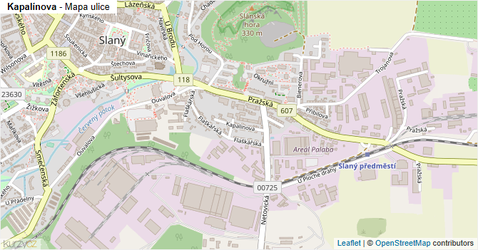 Kapalínova - mapa ulice