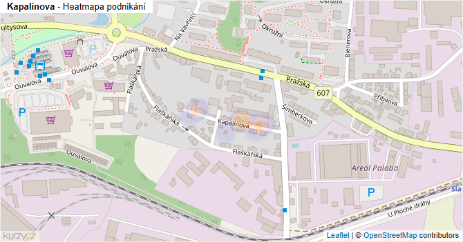 Kapalínova - mapa podnikání