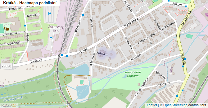 Krátká - mapa podnikání