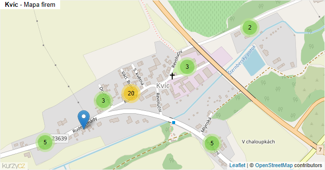 Kvíc - mapa firem