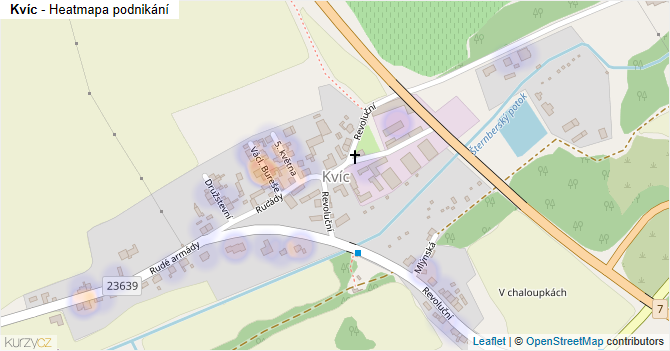 Kvíc - mapa podnikání