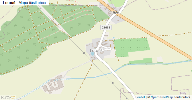 Lotouš - mapa části obce