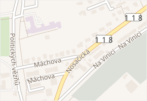 Máchova v obci Slaný - mapa ulice