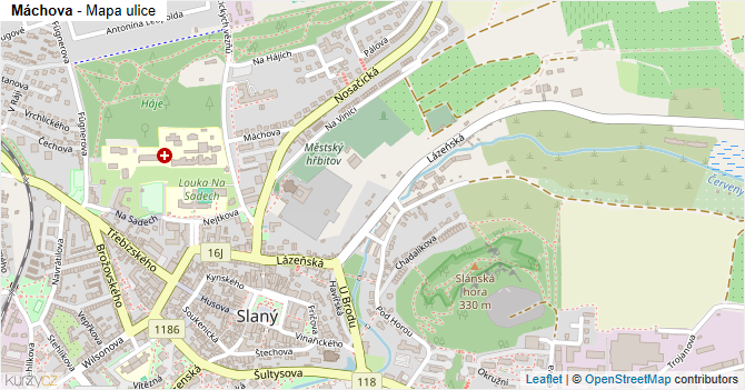 Máchova - mapa ulice