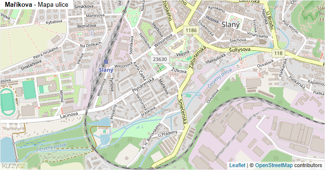 Maříkova - mapa ulice