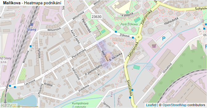 Maříkova - mapa podnikání