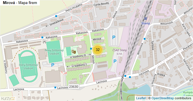 Mírová - mapa firem