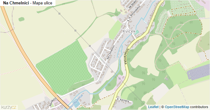 Na Chmelnici - mapa ulice