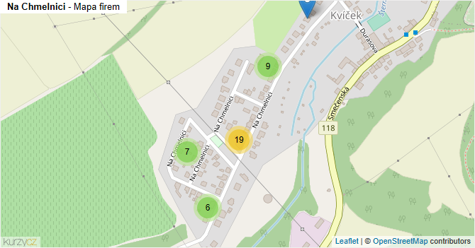 Na Chmelnici - mapa firem