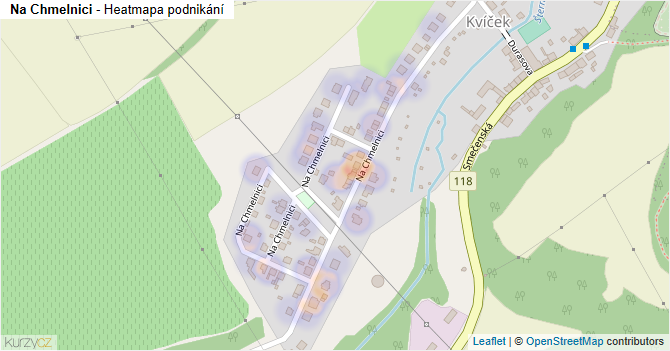 Na Chmelnici - mapa podnikání