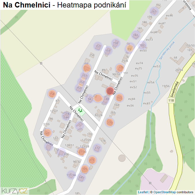 Mapa Na Chmelnici - Firmy v ulici.