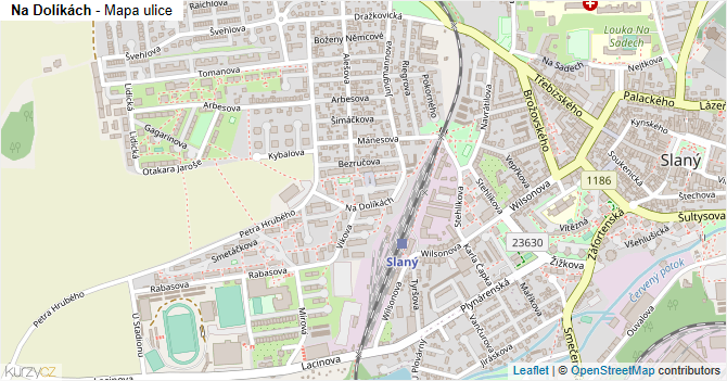 Na Dolíkách - mapa ulice