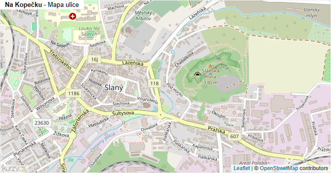 Na Kopečku - mapa ulice