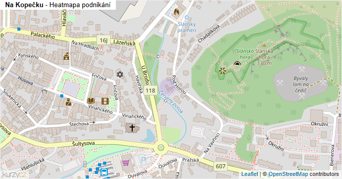Na Kopečku - mapa podnikání