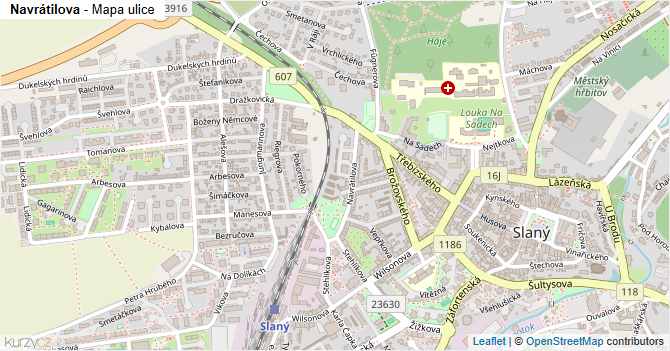 Navrátilova - mapa ulice