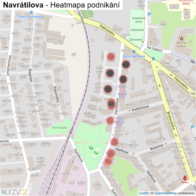 Mapa Navrátilova - Firmy v ulici.