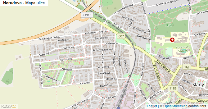 Nerudova - mapa ulice