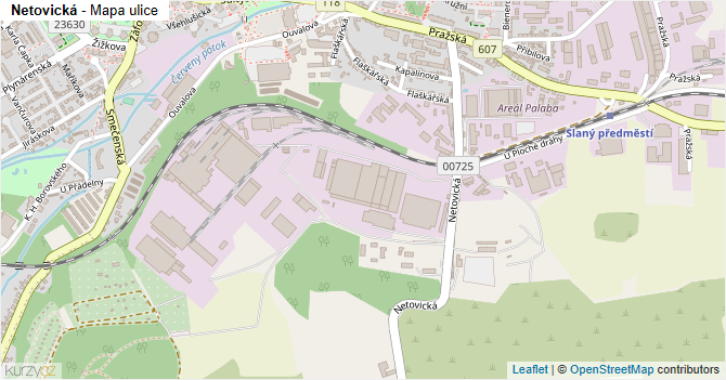 Netovická - mapa ulice