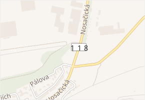 Nosačická v obci Slaný - mapa ulice