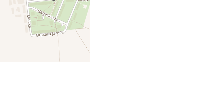 Otakara Jaroše v obci Slaný - mapa ulice