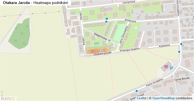 Otakara Jaroše - mapa podnikání
