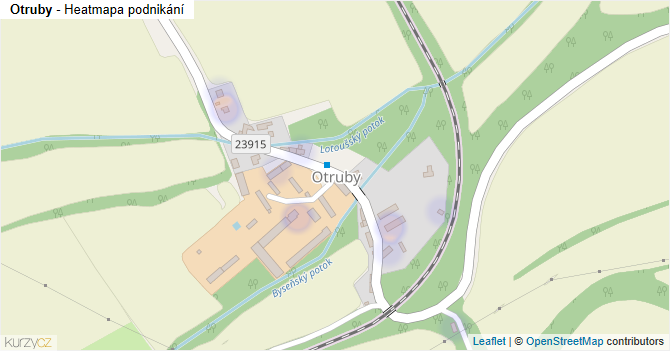 Otruby - mapa podnikání