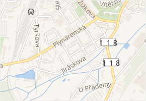P. Jilemnického v obci Slaný - mapa ulice