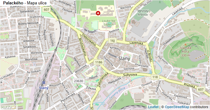 Palackého - mapa ulice