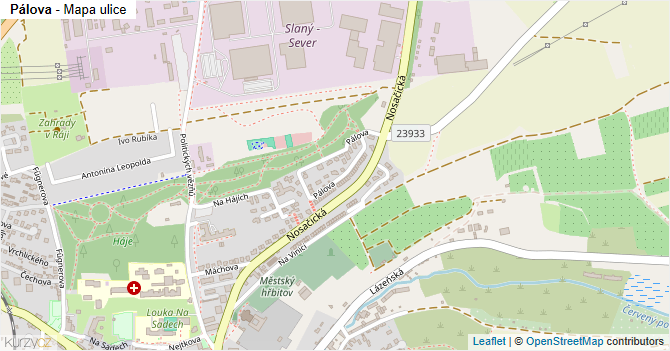 Pálova - mapa ulice