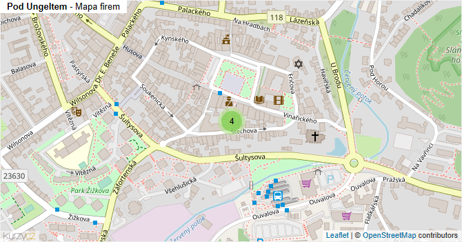 Pod Ungeltem - mapa firem
