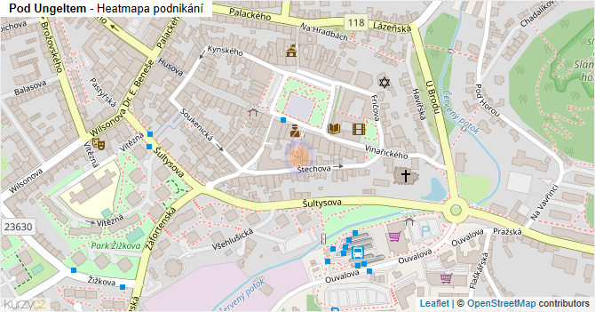 Pod Ungeltem - mapa podnikání