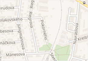 Pokorného v obci Slaný - mapa ulice