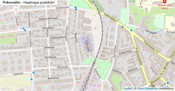Pokorného - mapa podnikání