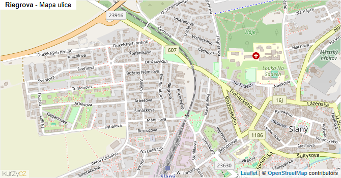 Riegrova - mapa ulice