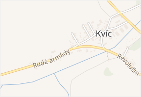 Rudé armády v obci Slaný - mapa ulice