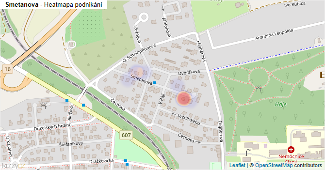 Smetanova - mapa podnikání