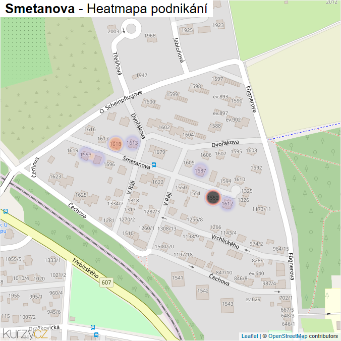 Mapa Smetanova - Firmy v ulici.