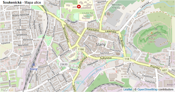 Soukenická - mapa ulice