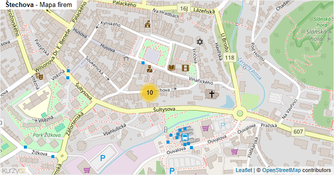 Štechova - mapa firem