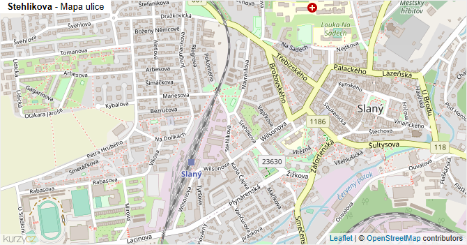 Stehlíkova - mapa ulice