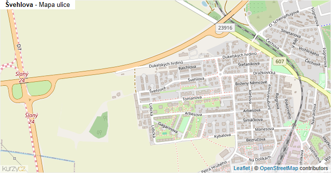 Švehlova - mapa ulice