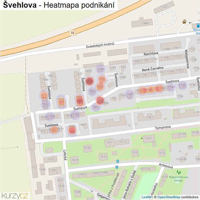 Mapa Švehlova - Firmy v ulici.