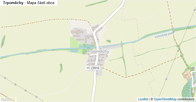 Trpoměchy - mapa části obce