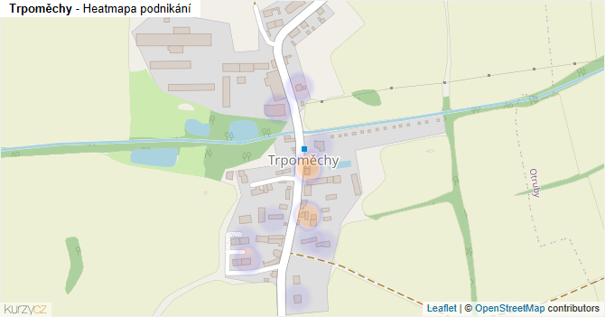 Trpoměchy - mapa podnikání