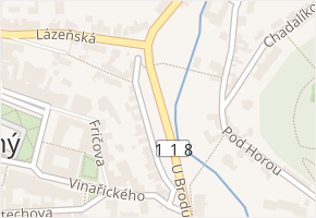 U Brodu v obci Slaný - mapa ulice
