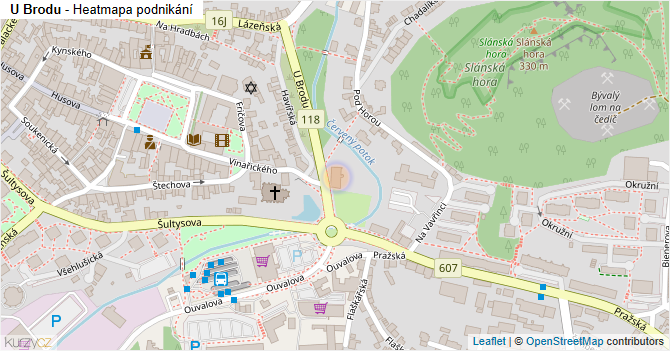 U Brodu - mapa podnikání