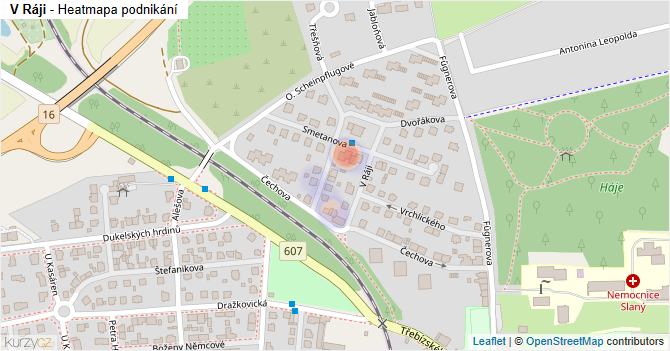V Ráji - mapa podnikání